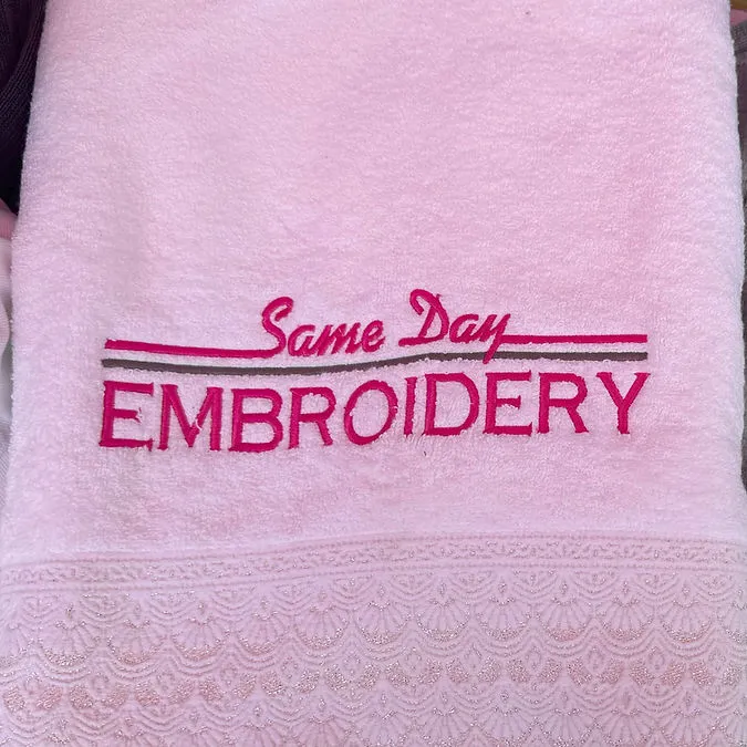 Bath Towel A4 size Embroidery