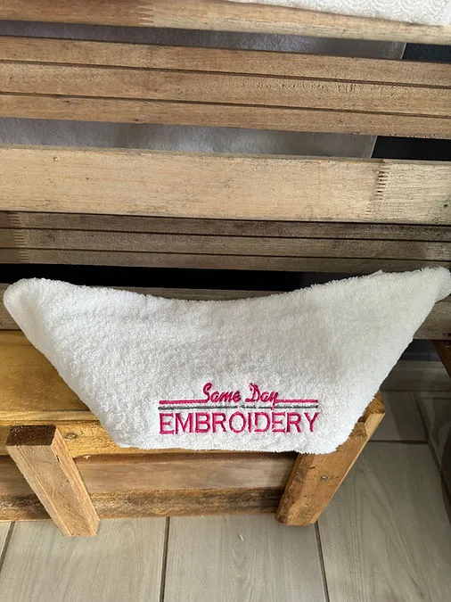 Hand Towel Embroidery Excluding Set up fee