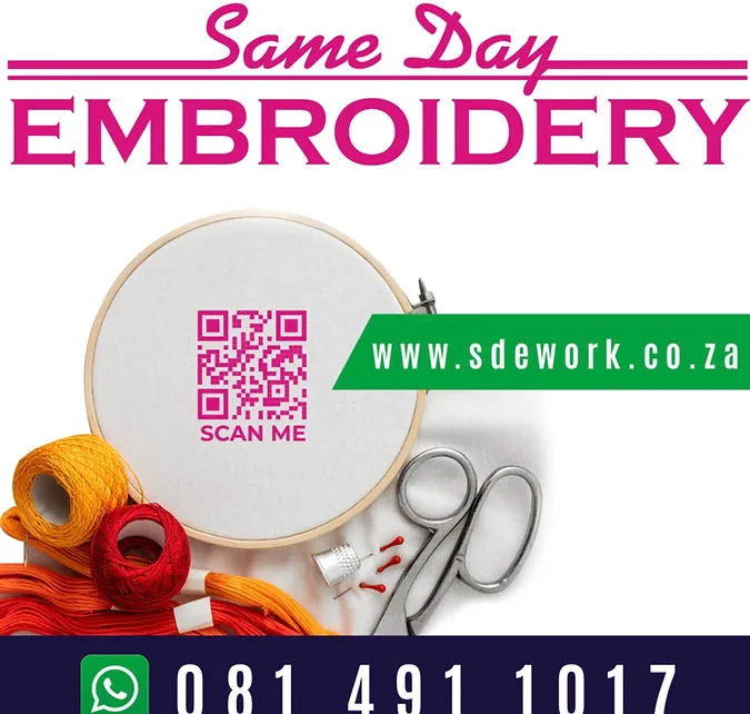 A5 Size Embroidery